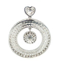 18K White Gold Diamond Pendant