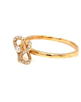 18K Rose Gold Holo Butterfly  Diamond Ring