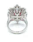 18K White Gold Ruby Diamond Ring