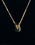 18K Rose Gold V LOVE Weel Diamond Necklace